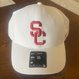 Nike White Club Cap with Red Accents SC